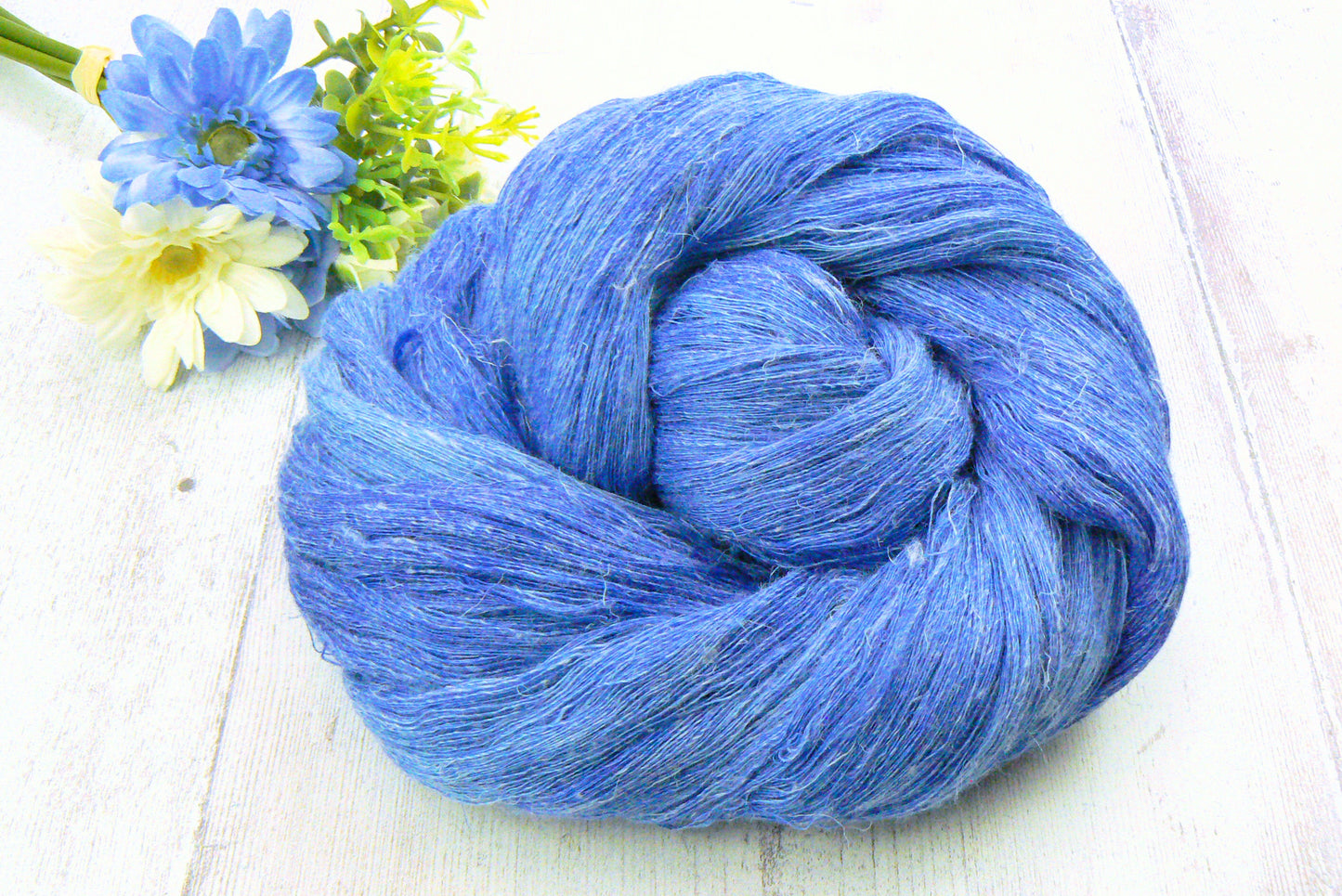 Sapphire Blues, Silk Linen Cobweb Lace