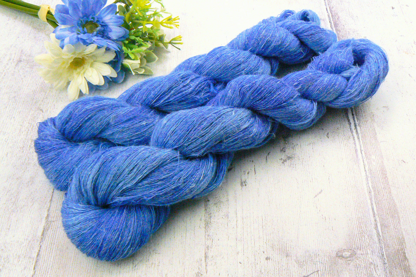 Sapphire Blues, Silk Linen Cobweb Lace