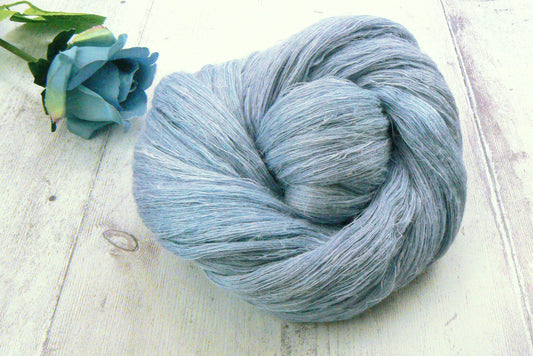 Icy Seas, Silk Linen Cobweb Lace