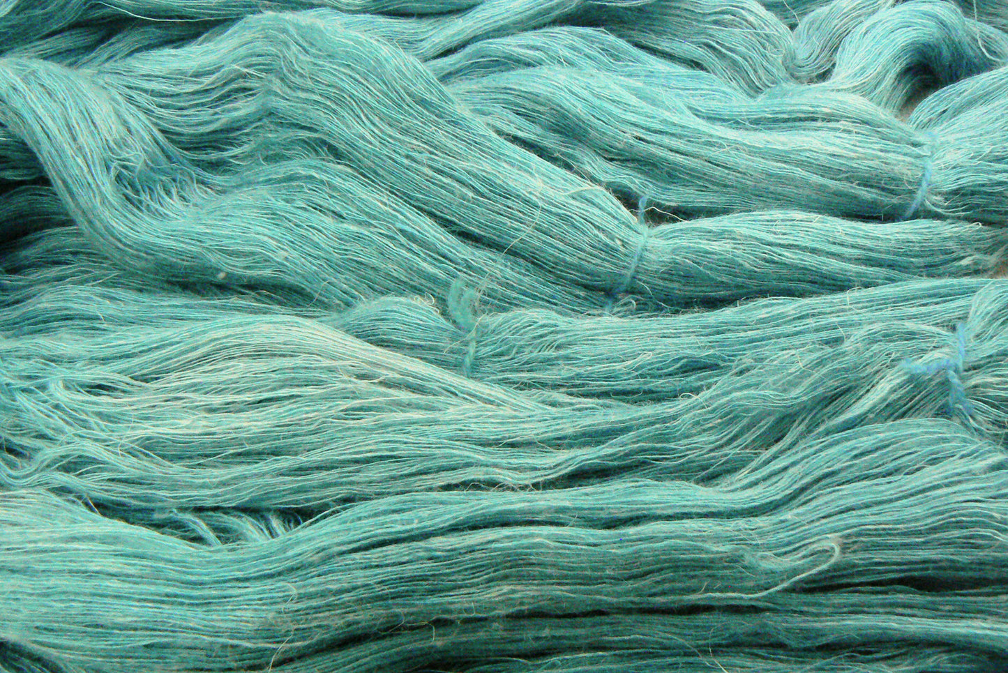Turquoise Tones, Silk Linen Cobweb Lace
