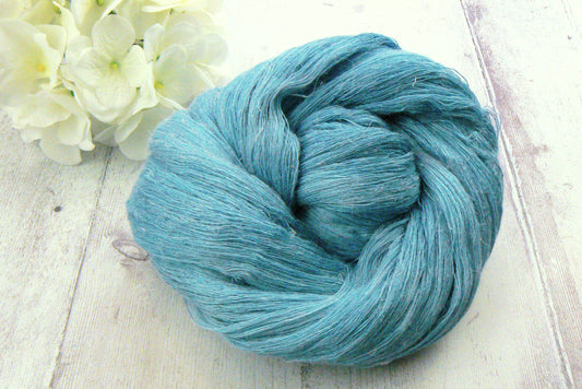 Turquoise Tones, Silk Linen Cobweb Lace