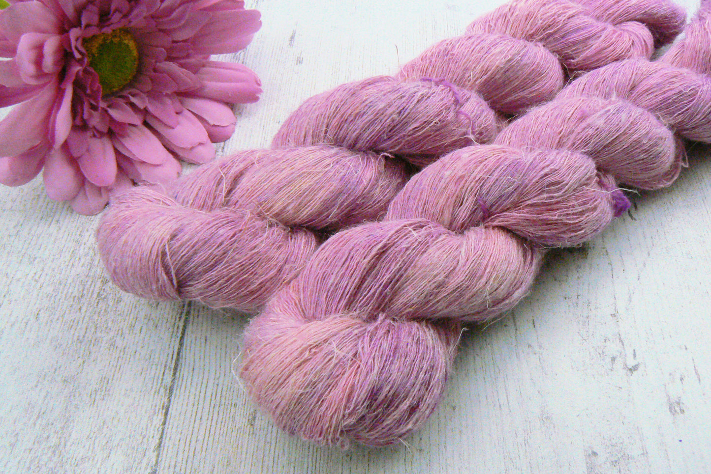 Peony in the Pink, Silk Linen Cobweb Lace