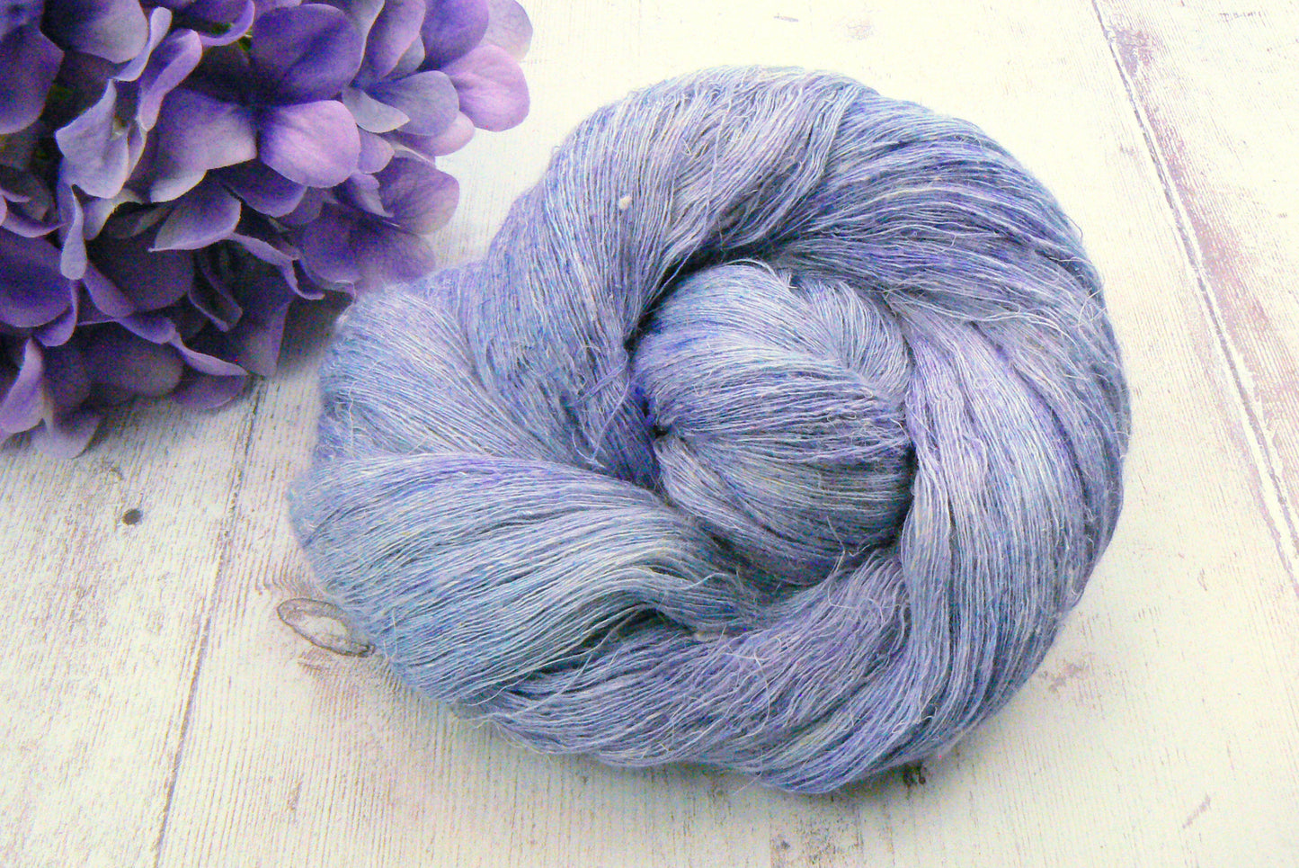 Lilac Shimmer, Silk Linen Cobweb Lace