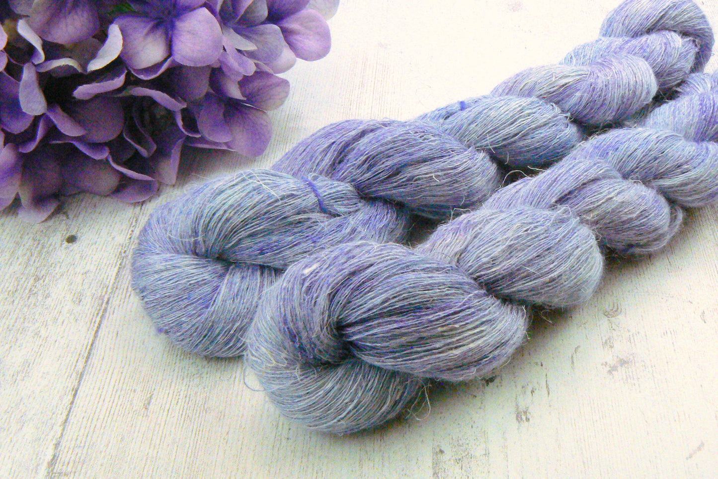 Lilac Shimmer, Silk Linen Cobweb Lace