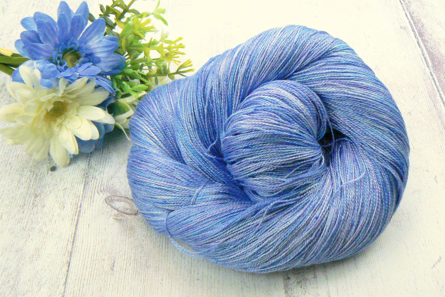 Iris Under a Summer Sky, Spun Silk Lace