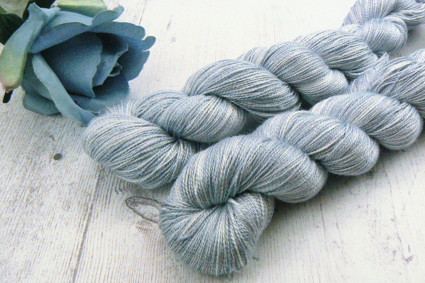 Silvery Skies, Spun Silk Lace