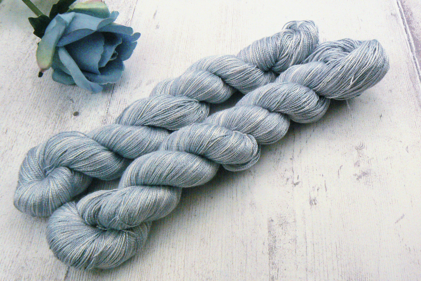 Silvery Skies, Spun Silk Lace