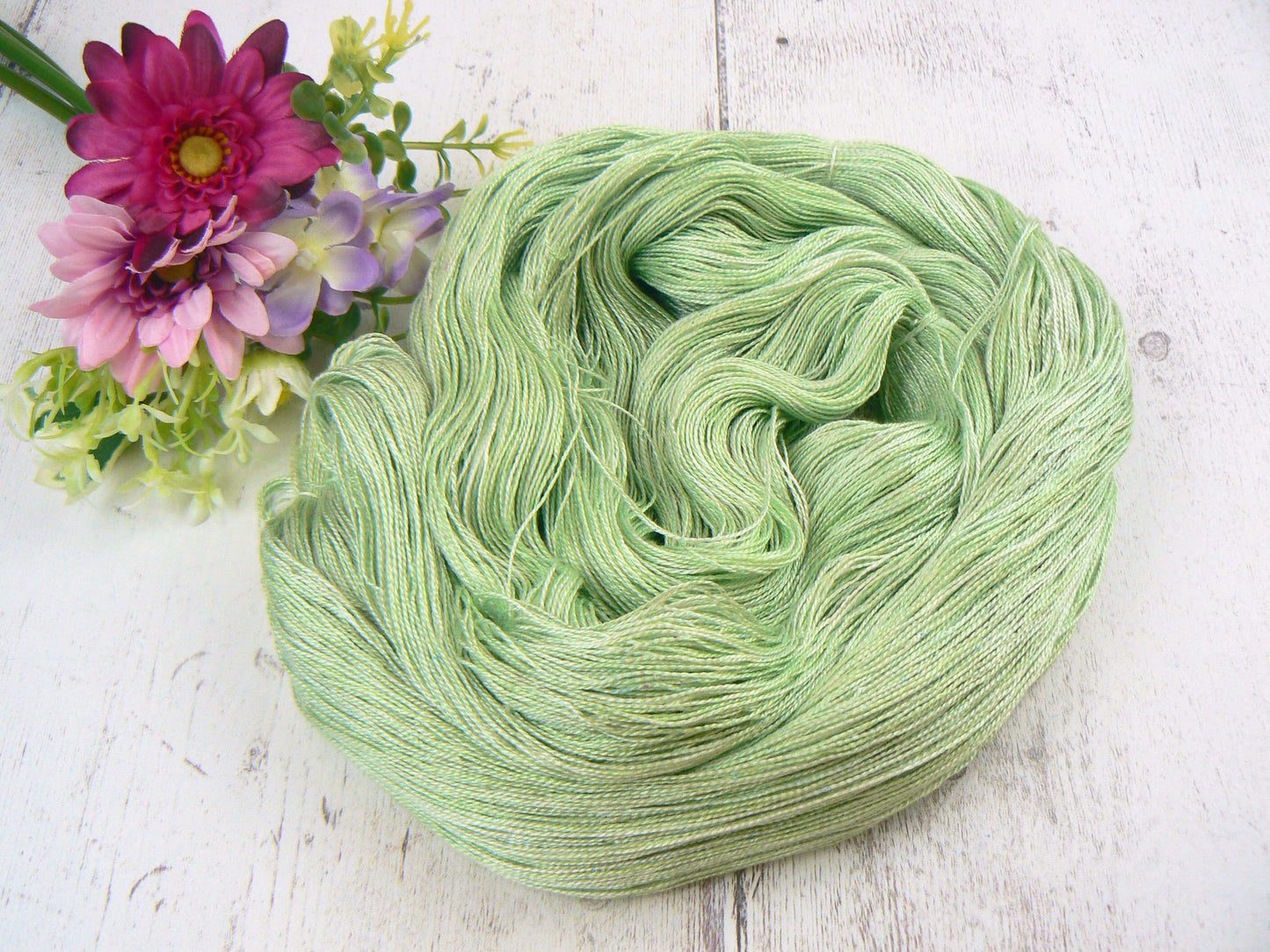 Pale Mint, Spun Silk Lace (SKL)